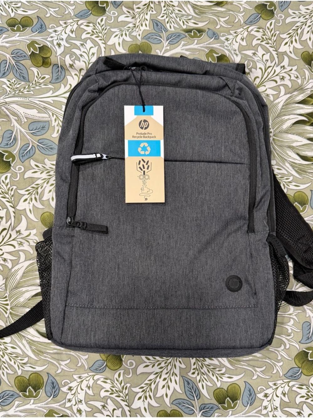HP Gray Everyday Laptop Backpack with Front Zip Pocket